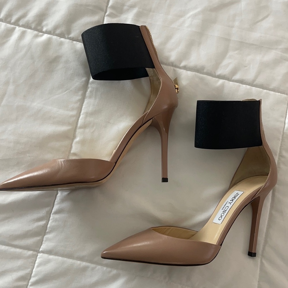 COPY - Jimmy choo heels. Elastic around ankle 37 1/2